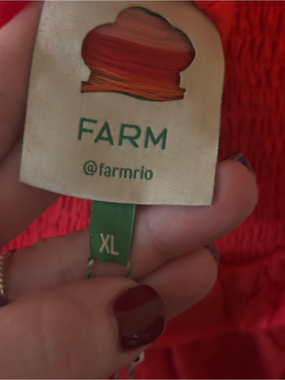 FARM Rio Red Ruffled Maxi Dress - Picture 9 of 9